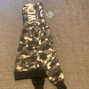 Split black/shark camo bape hoodie